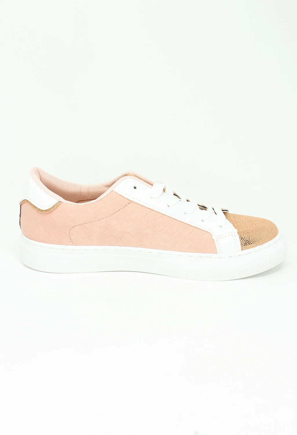 Dusty Pink Faux Suede Trainers