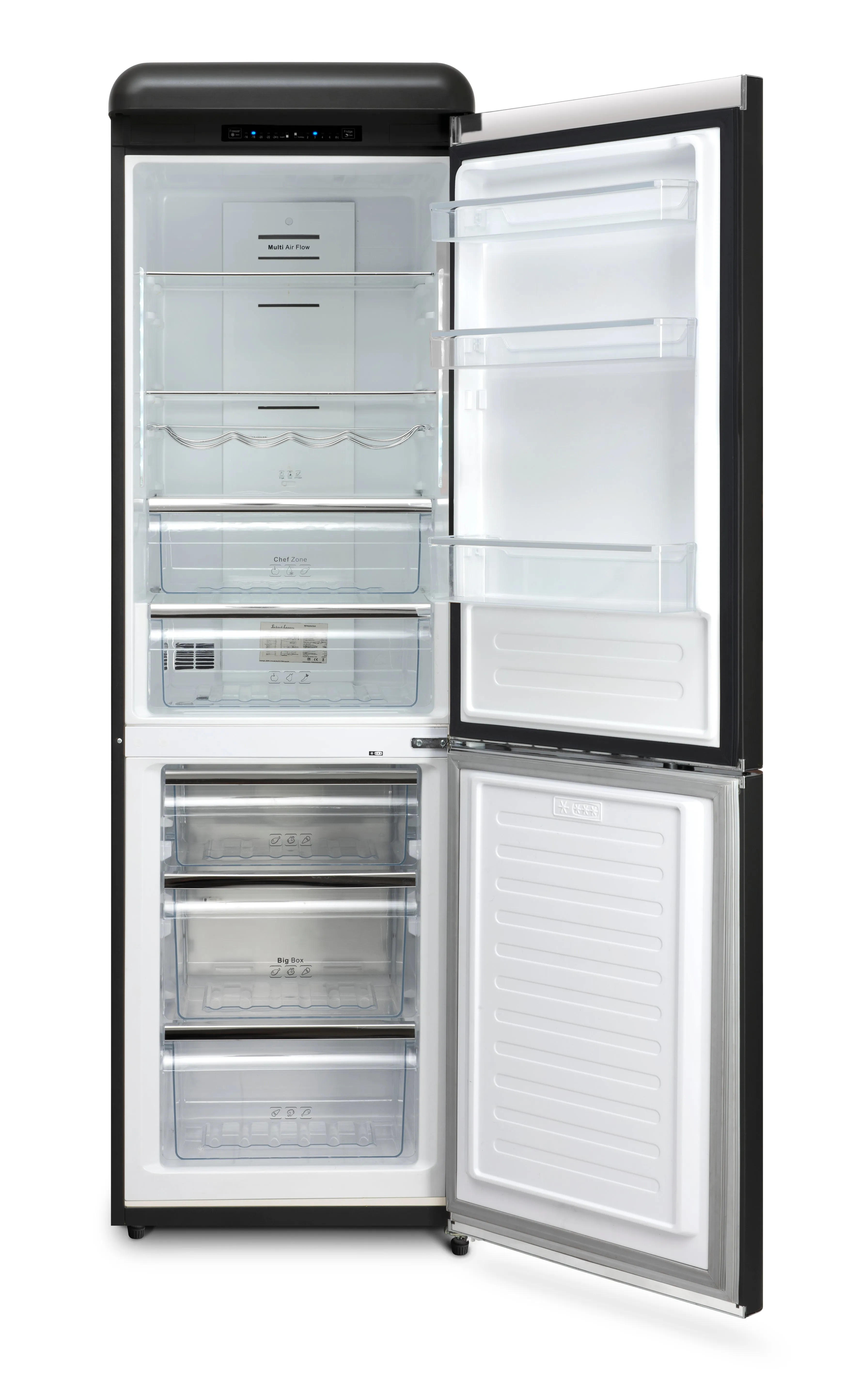 Epic 11 cu.ft. Black Retro Bottom Mount Frost
Free Refrigerator (ERFF111BL)