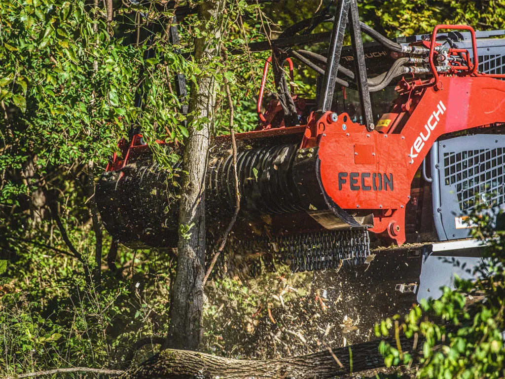 FECON Bull Hog high flow skid steer drum mulcher