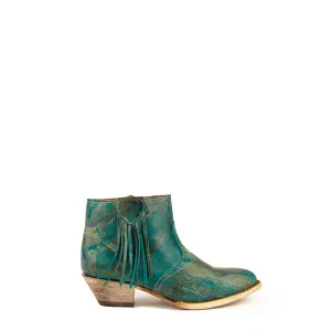 Ferrini Ladies Turquoise Leather Macie R-Toe Bootie Ankle Boots