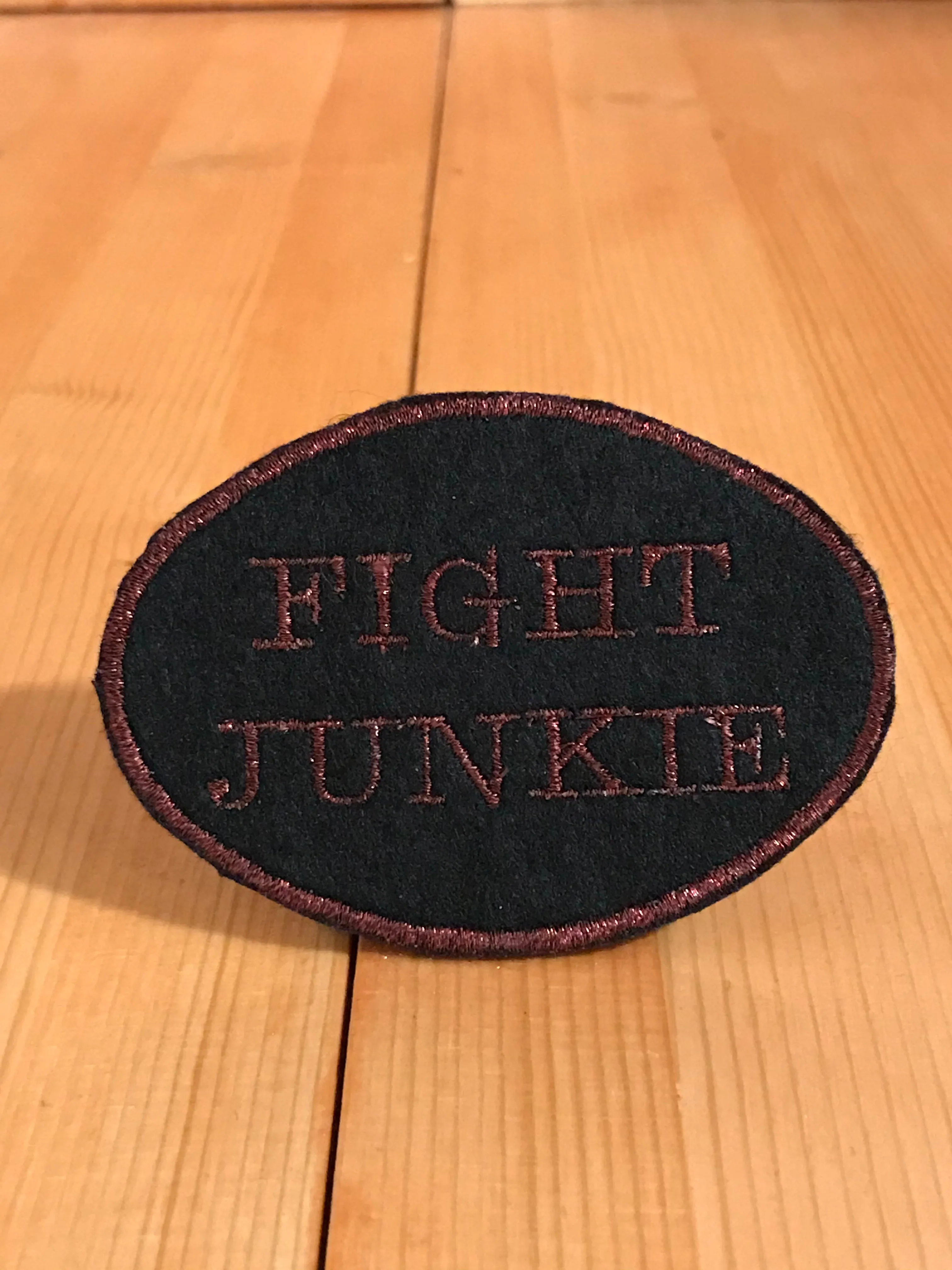 Fight Junkie Bronze Oval Magnetic Patch