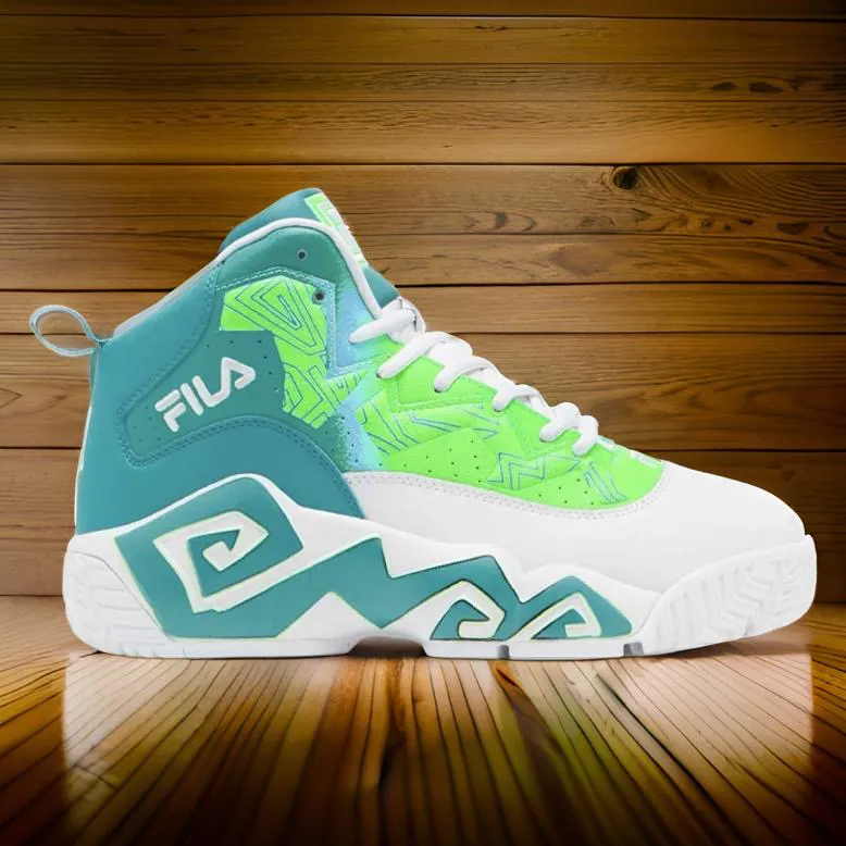 FILA ~MB~ White/Green/Teal Basketball sneakers ~Size 13~ (Men’s)