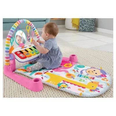 Fisher-Price Deluxe Kick & Play Piano Gym Playmat - Pink