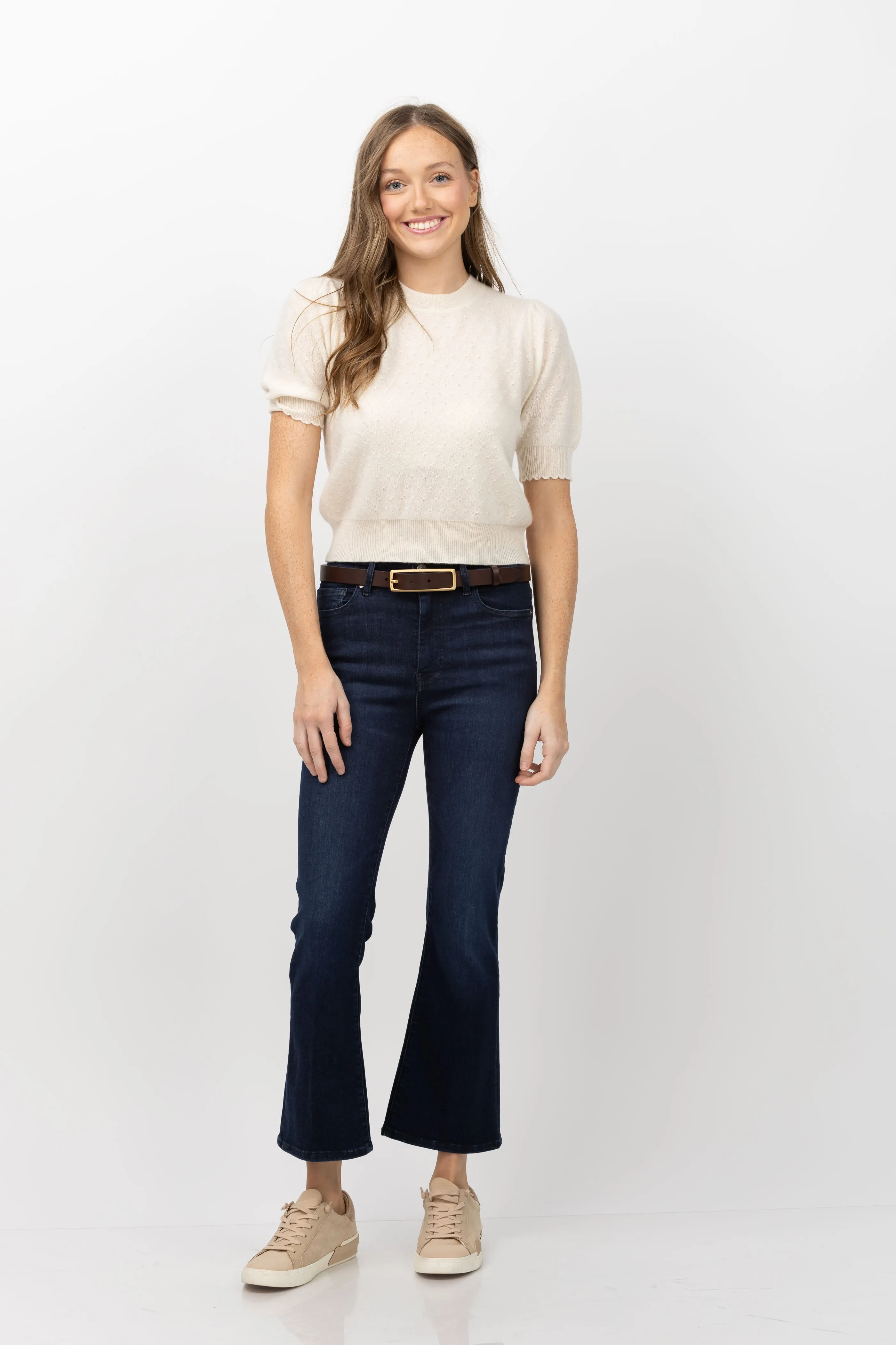 Frame Le Crop Mini Boot Jeans in Dante