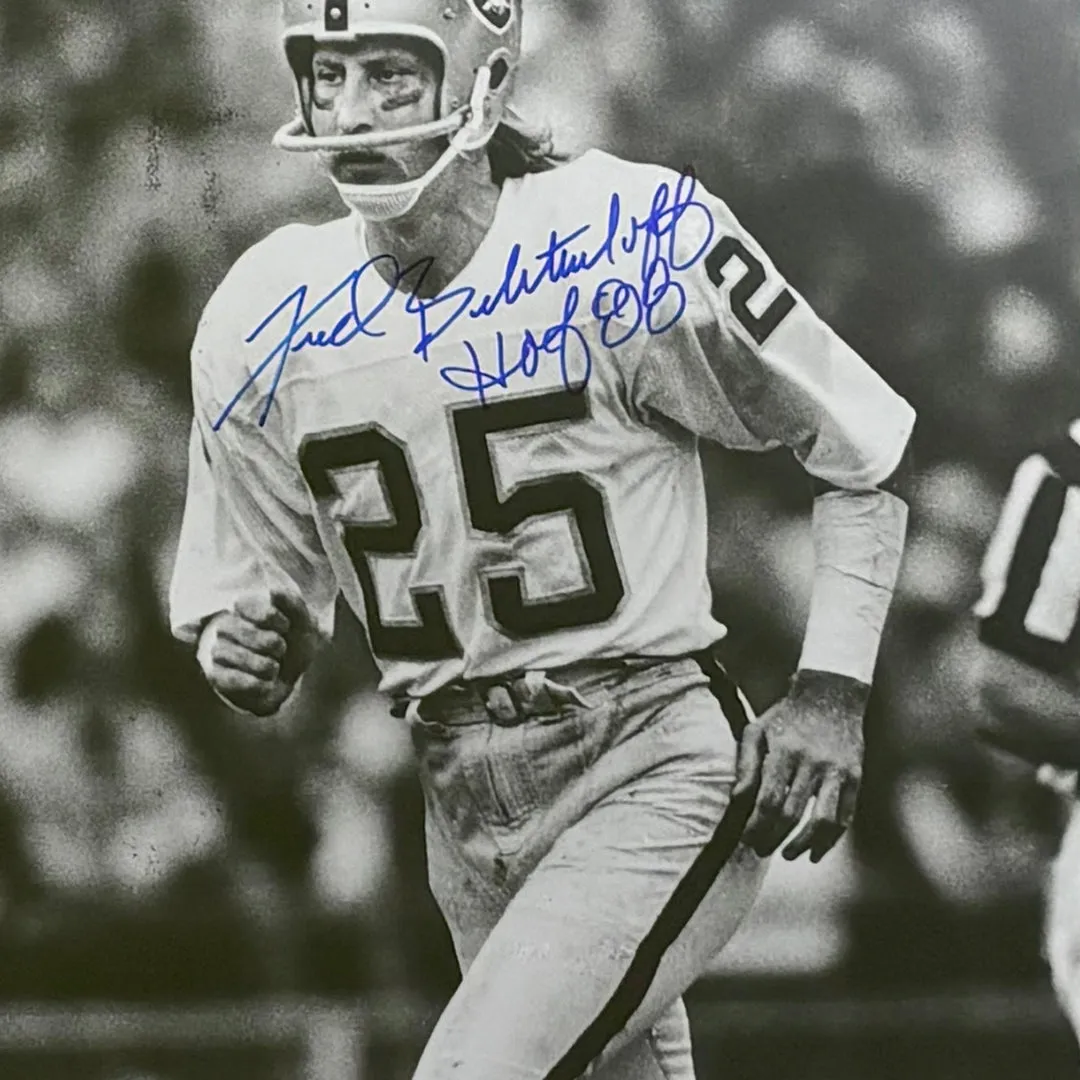 Fred Biletnikoff HOF 88 Hand Signed & Framed Oakland Raiders 16x20 Football Photo