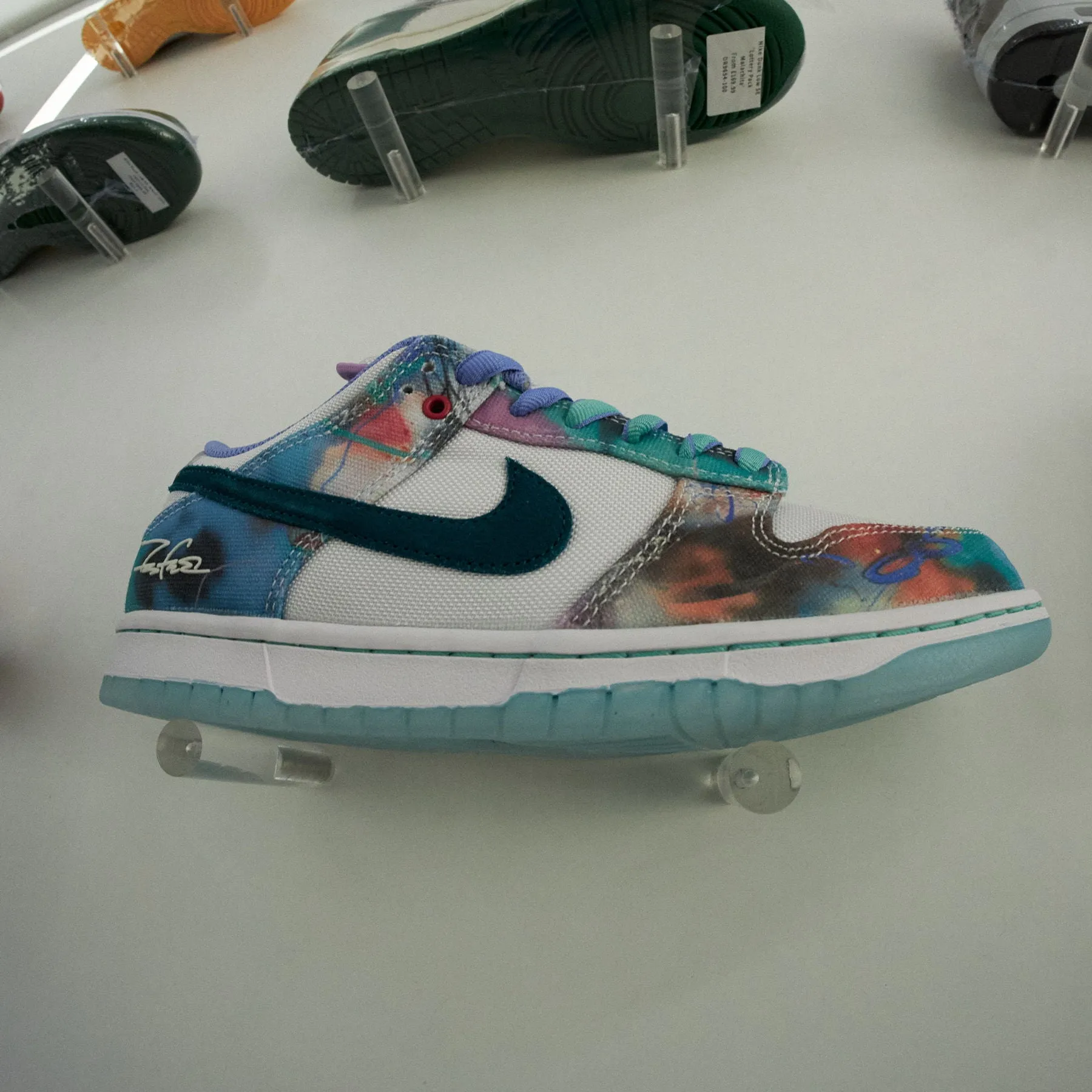 Futura Laboratories x Nike Dunk SB Low 'Bleached Aqua'