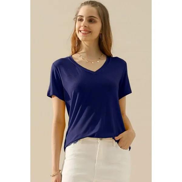 Gabbie V-Neck Short Sleeve T-Shirt