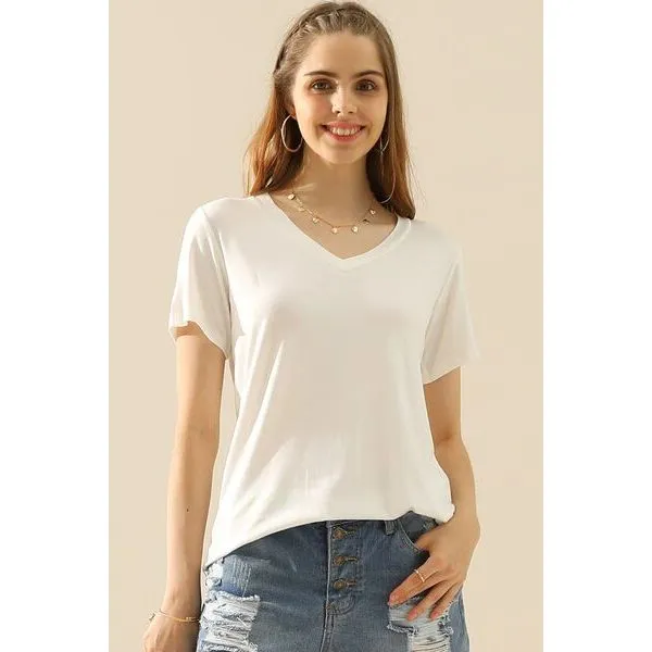 Gabbie V-Neck Short Sleeve T-Shirt