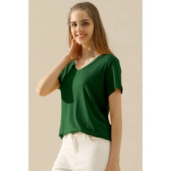 Gabbie V-Neck Short Sleeve T-Shirt