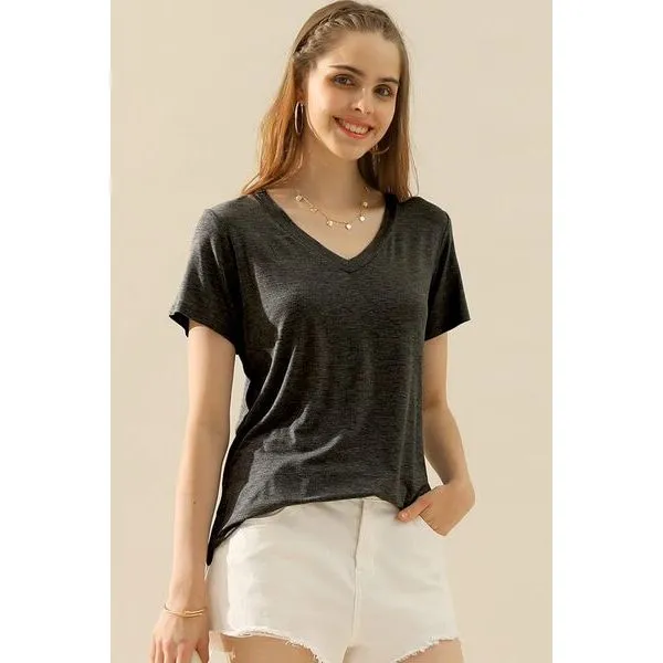 Gabbie V-Neck Short Sleeve T-Shirt