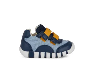 Geox Iupidoo Boys Light Sky Blue Navy Trainer