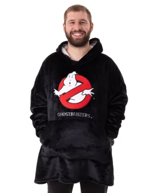 Ghostbusters Logo Mens Black Blanket Hoodie