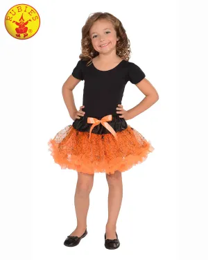 Girls Costume - Orange Halloween Tutu Skirt