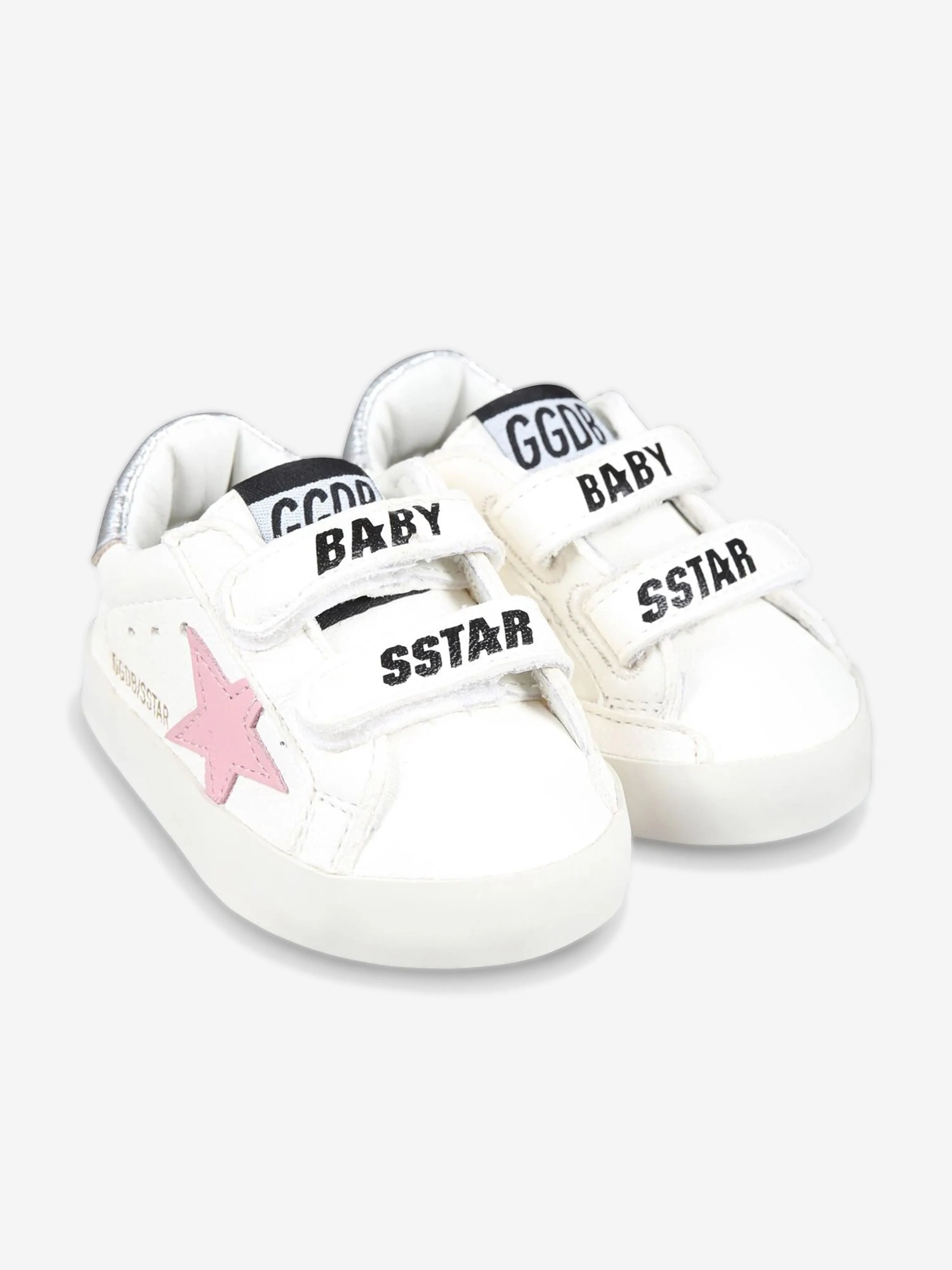 Golden Goose Girls Leather Suede Star Trainers in White