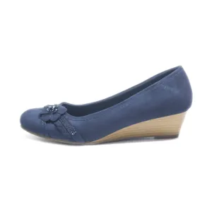 Graceland Wedge Shoes Fabric Blue Colour For Women