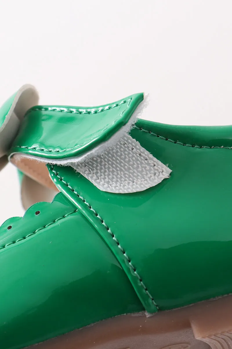 Green Bow Mary Jane Shoes