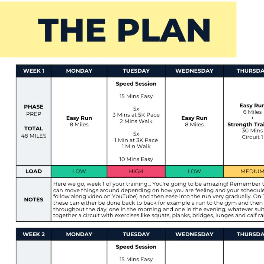 Half Marathon Plan Advanced Plus Plus - L6