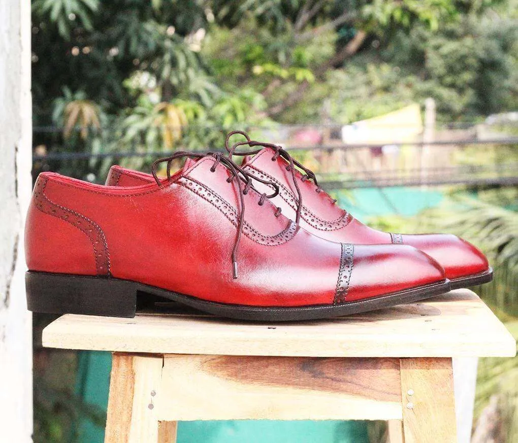 Handmade Burgundy Leather Shoe