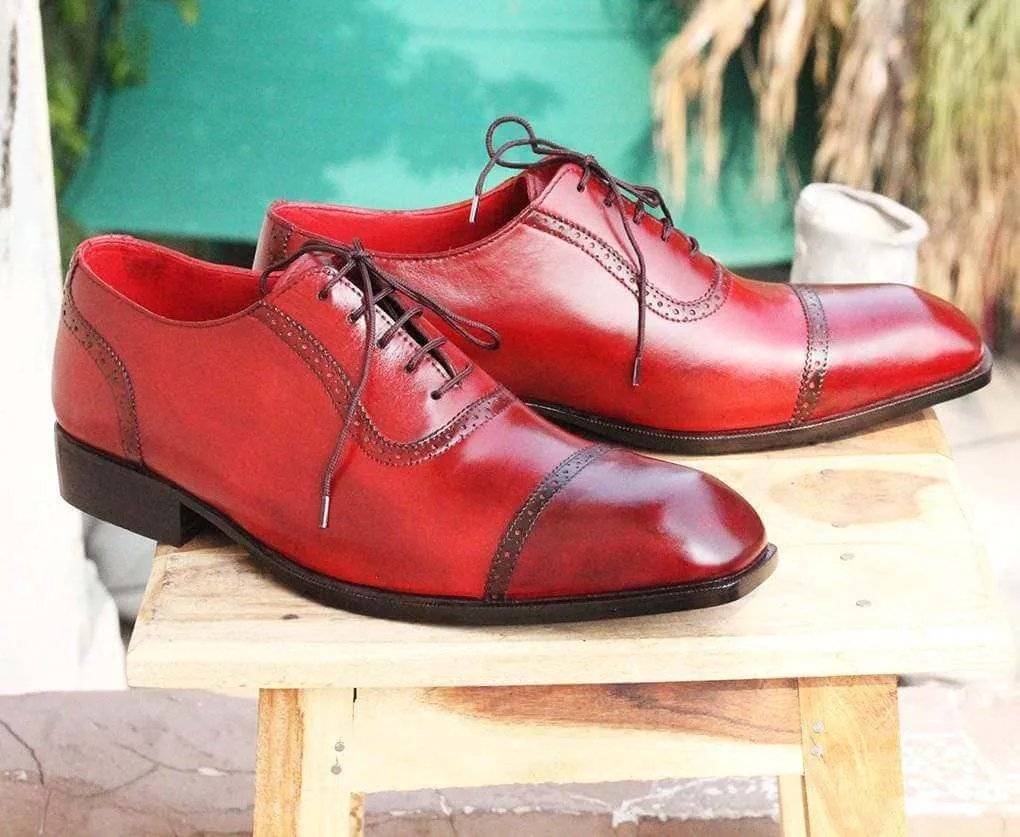 Handmade Burgundy Leather Shoe