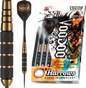 Harrows Voodoo Brass Darts Set TIP DARTS Knurled Grip