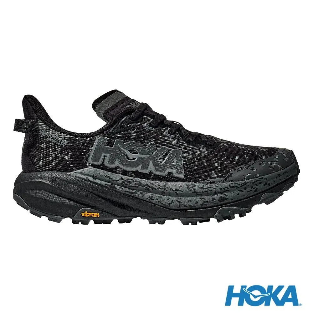 HOKA 男 Speedgoat 6 Goretex 寬楦 健行鞋 黑/灰黑 HO1155770BCKT