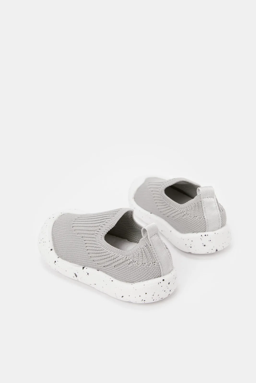 Infant Boys Grey Slip-On Trainer