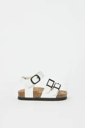 Infant Boys White Cork Sandal