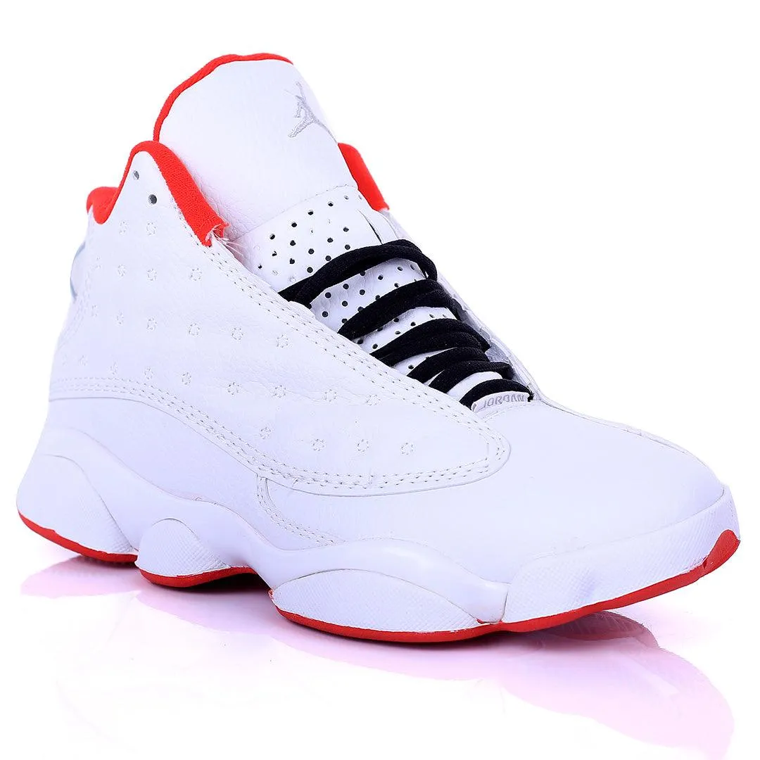 Jord White Dotted Skin With Red  Designed Classic Retro sneakers