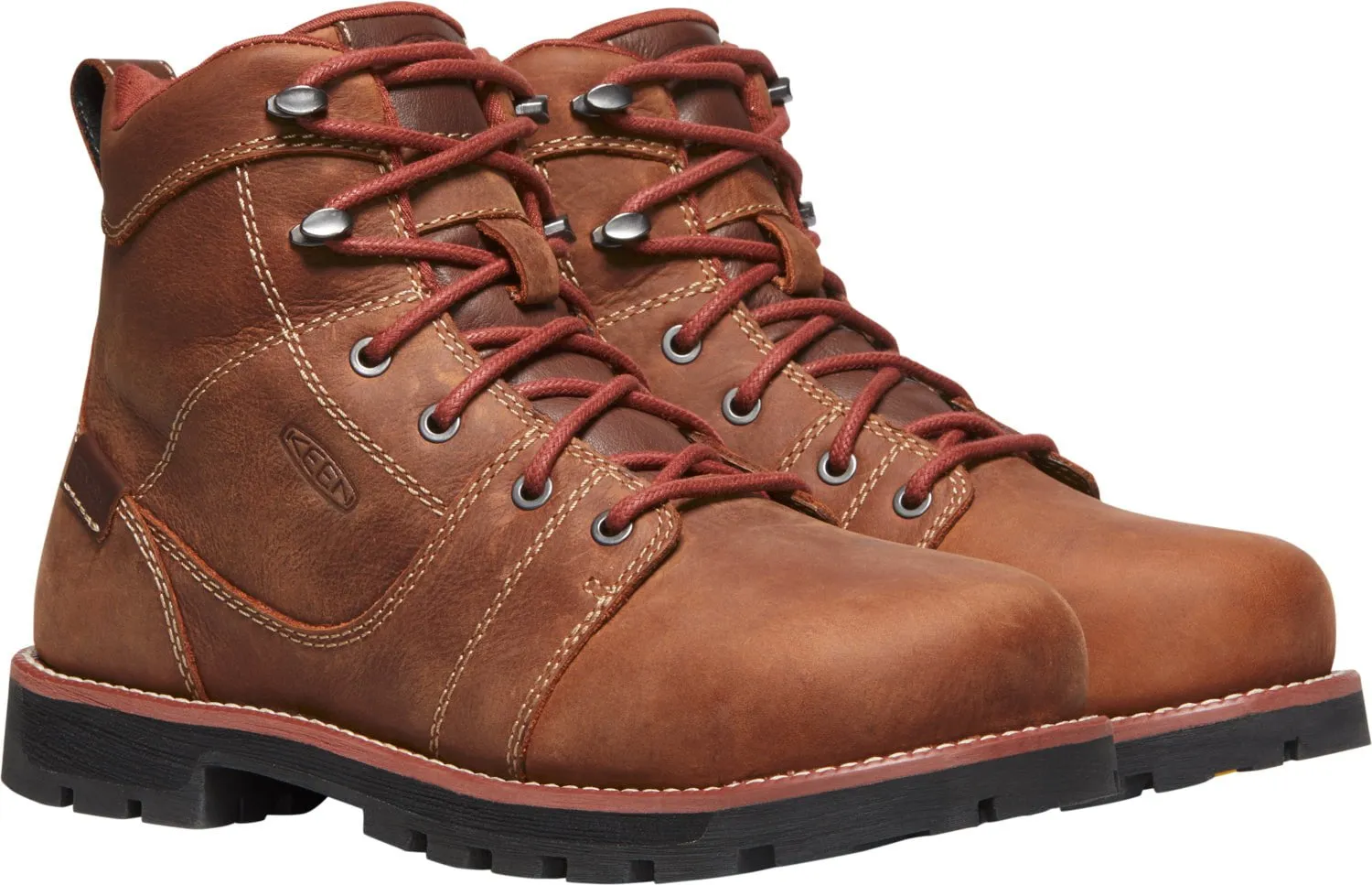 Keen Utility Womens Seattle 6in WP Gingerbread/Black Leather Work Boots