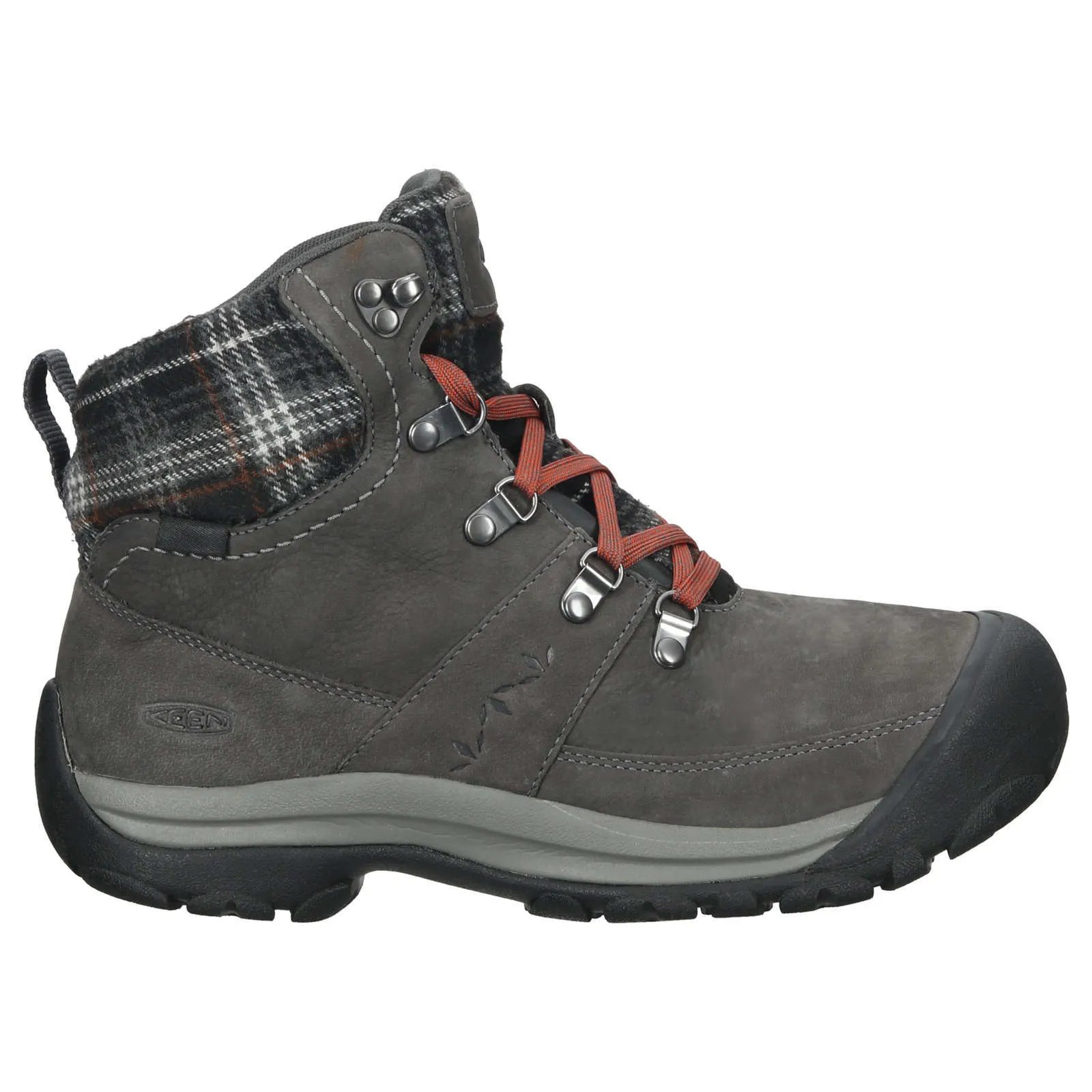 Keen Women's Boots Kaci III Winter Mid Casual Lace-Up Outdoor Leather Textile - UK 6.5