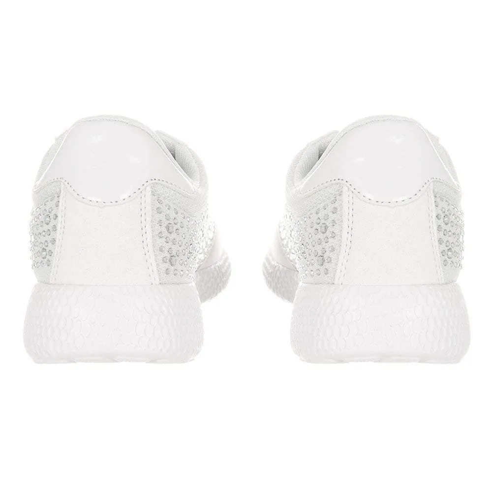 Kendra Flat Diamante Lace Up Trainer