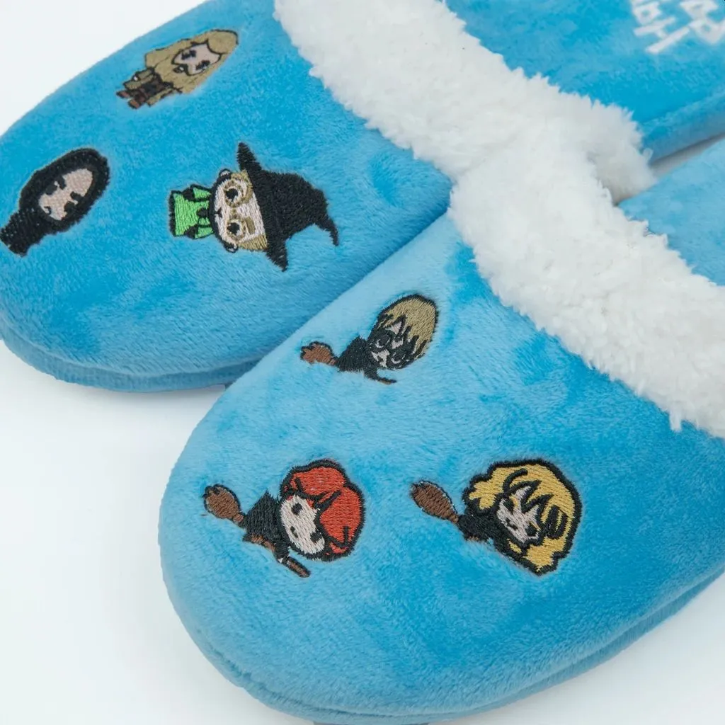 Kids Boys Girls Harry Potter & Friends Hogwarts Kawaii Slippers Light Blue