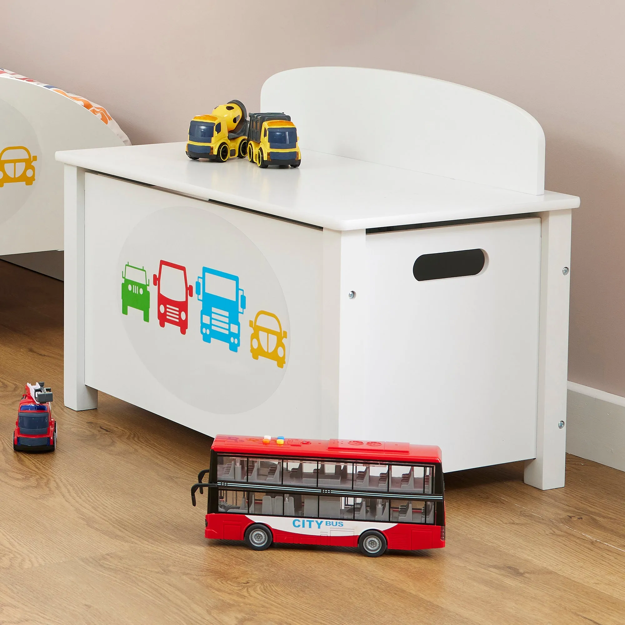 Kid's Wooden Transport Toy Box