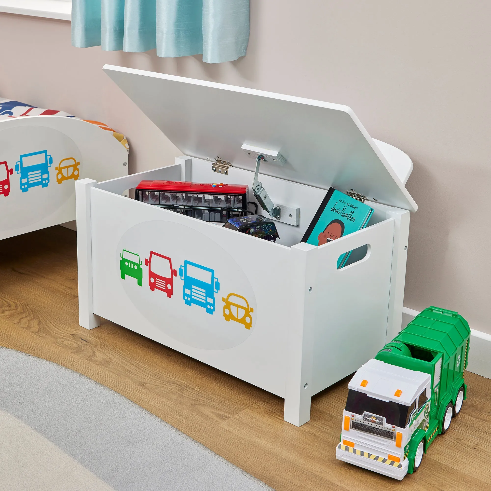 Kid's Wooden Transport Toy Box