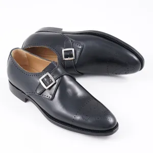 Kiton Black Calf Leather Monk Strap