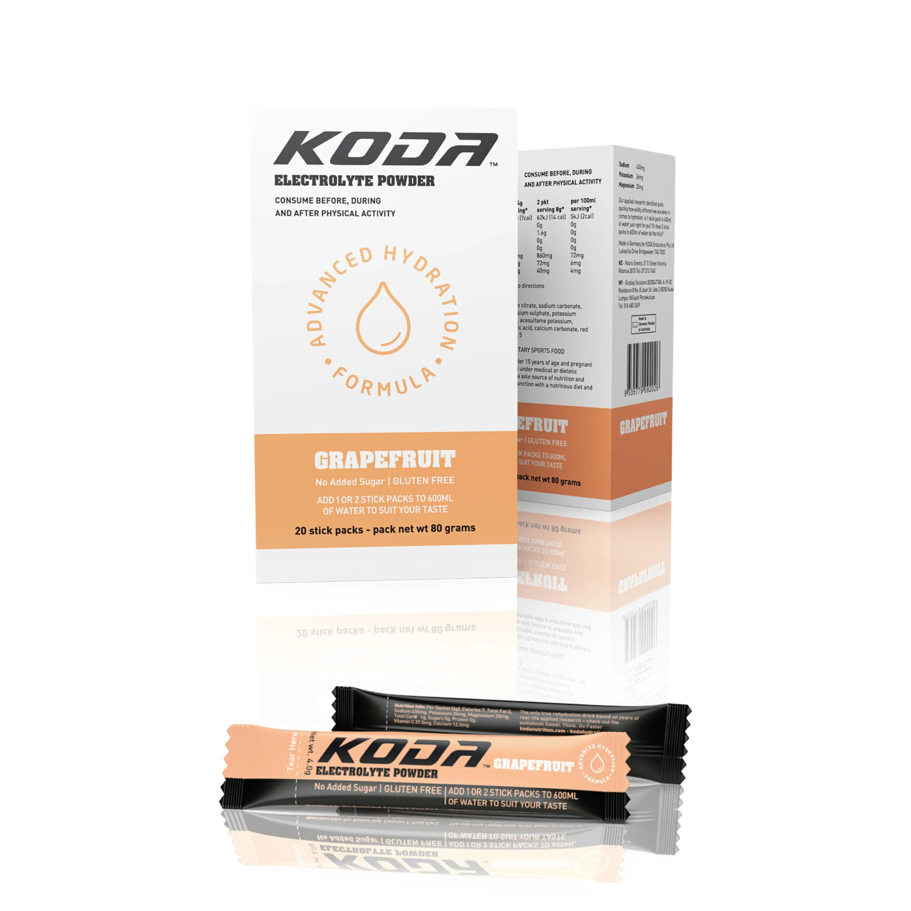 Koda Nutrition - Electrolyte Powder Sticks - Grapefruit