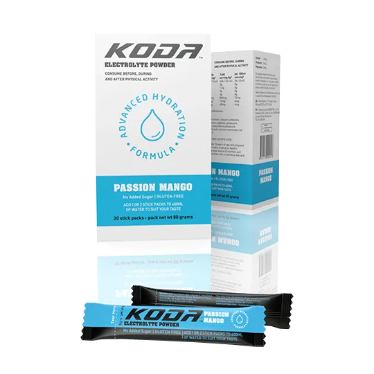 Koda Nutrition - Electrolyte Powder Sticks - Passion Mango