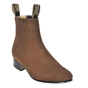 Los Altos Boots Mens #616361 Charro Short Boots  | Style Nobuck Boots | Color Taupe