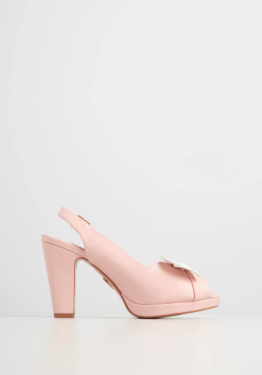 Lulu Hun x Collectif Little Bow Pink Heel