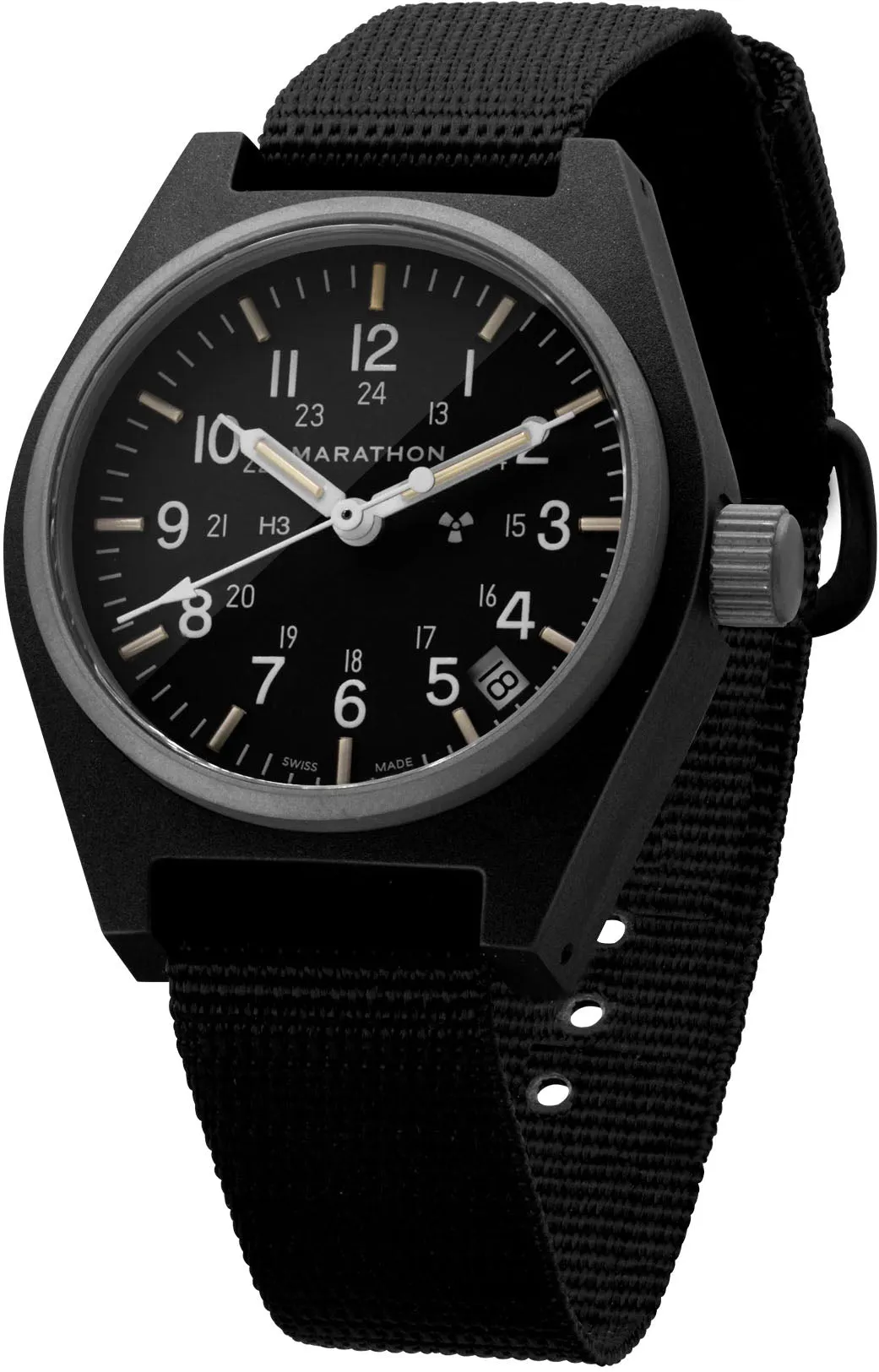 MAR Watch General Purpose Black Quartz With Date GPQ