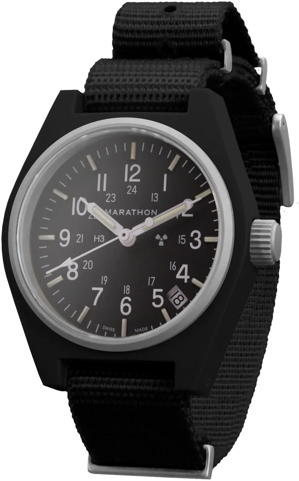 MAR Watch General Purpose Black Quartz With Date GPQ