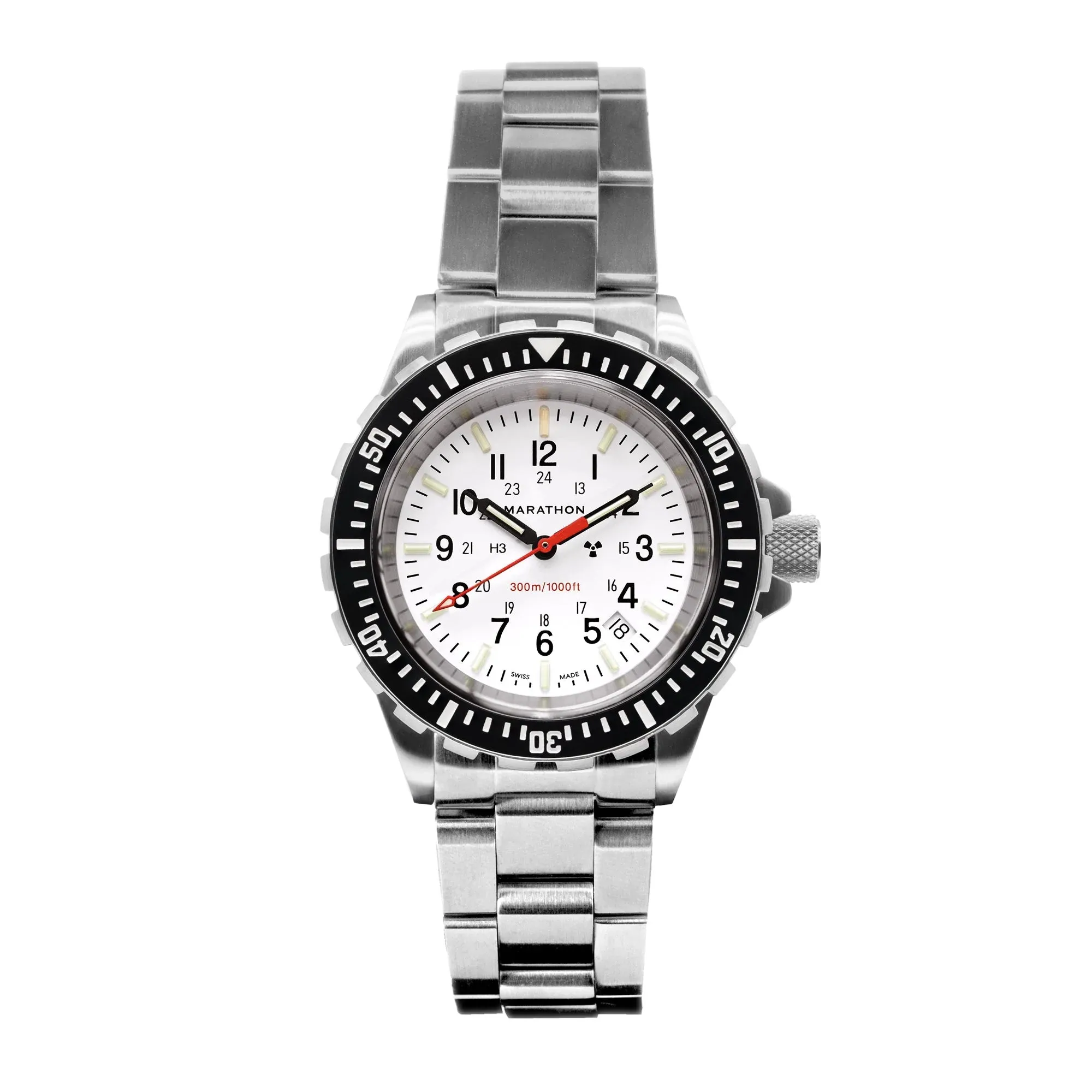 MARATHON ARCTIC EDITION QUARTZ TSAR - 41MM - NO GOVERNMENT MARK - STEEL BRACELET