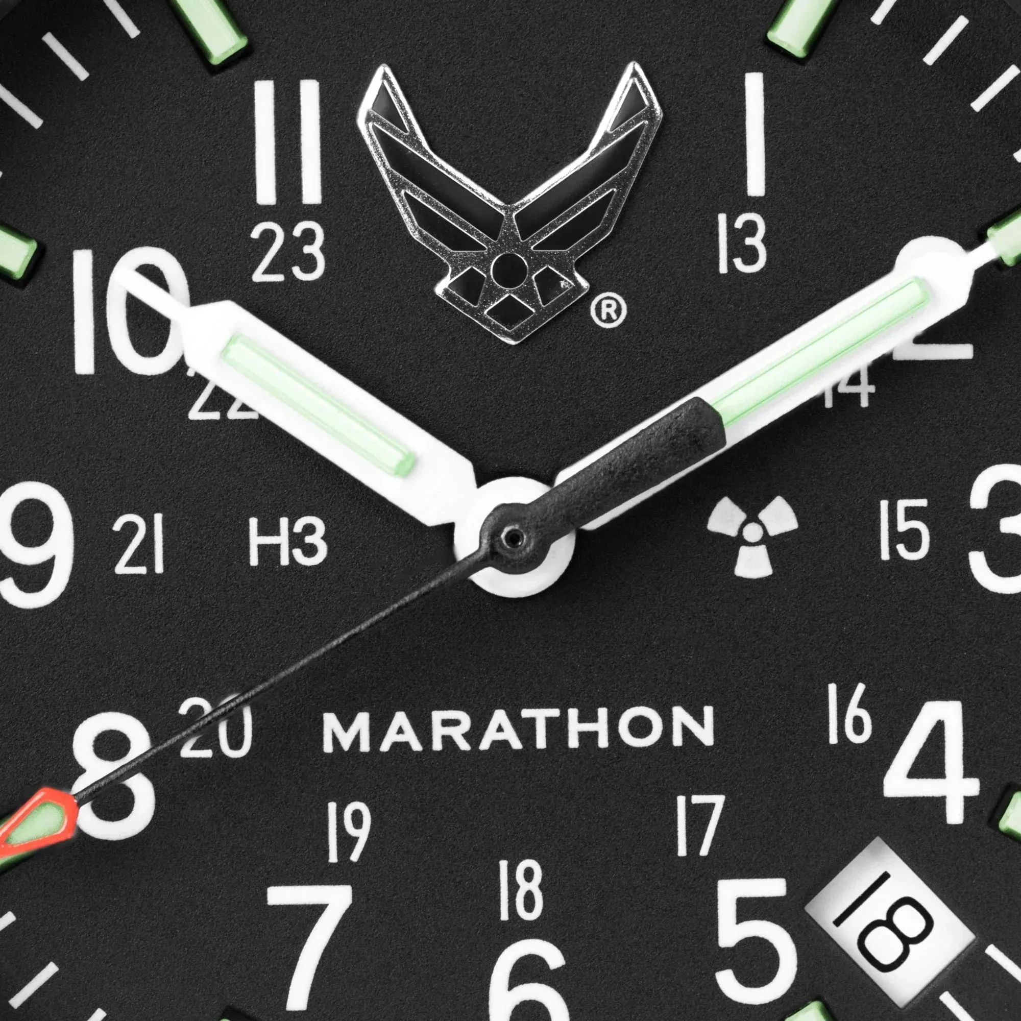 Marathon Official USAF™ Officer's Watch with Date (GPQ) 39mm  US Air Force Marked Black WW194015SS-USAF