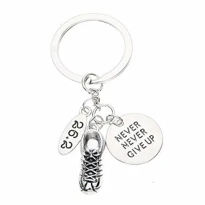 Marathon Runner Never Give Up Keychain