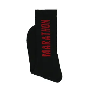 Marathon Socks - Black/Red