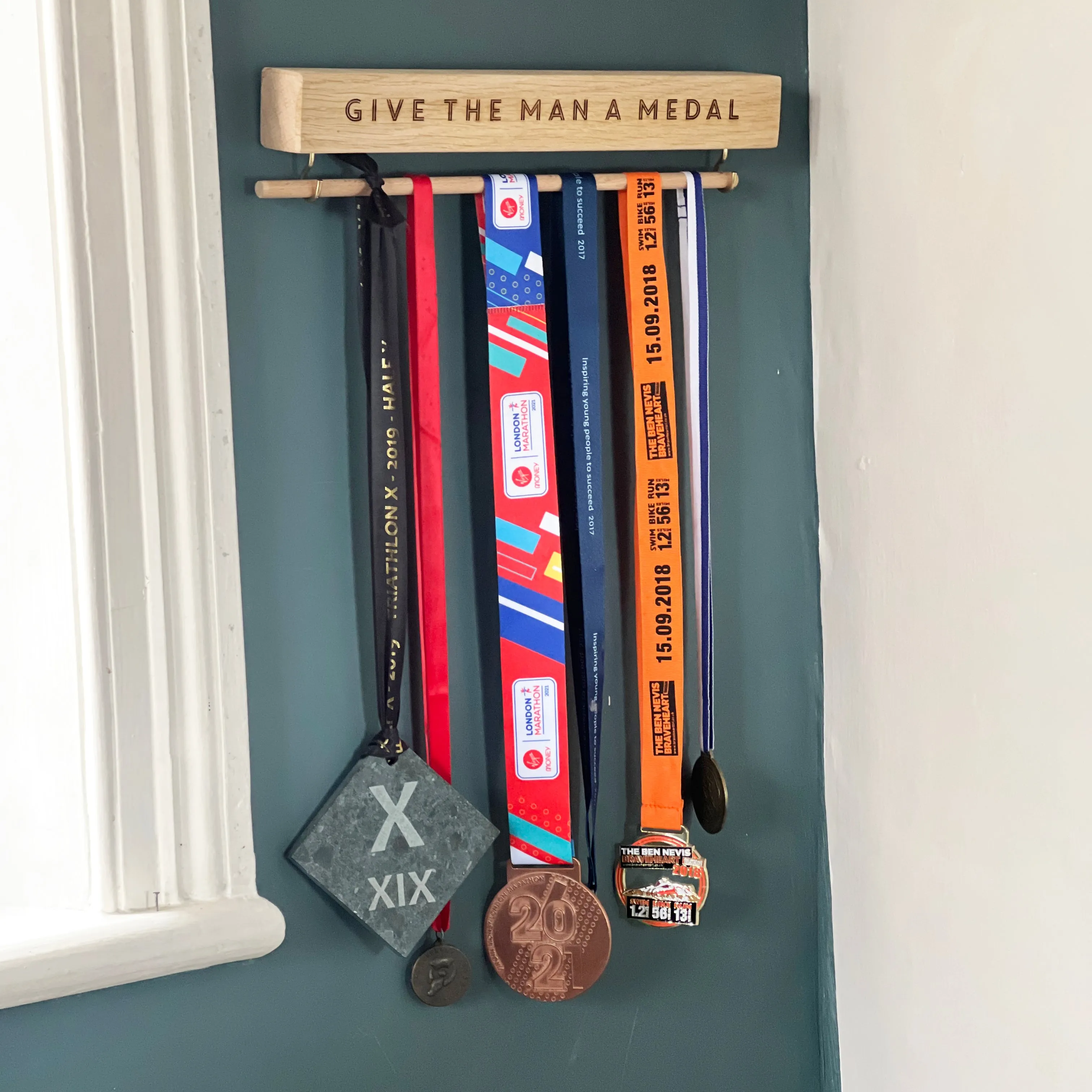 Medal Display Holder In Oak