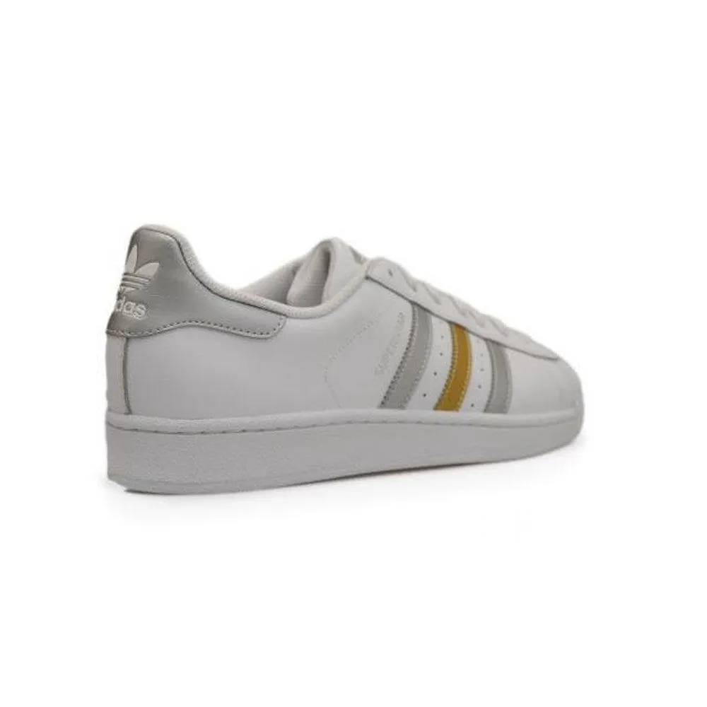 Mens Adidas Superstar - BB4 882 - White Gold Silver Trainers