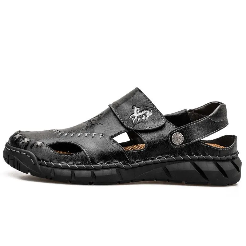 Men's Genuine Leather Beach Sandals 04478837YM