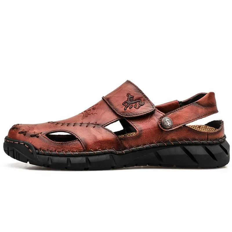 Men's Genuine Leather Beach Sandals 04478837YM