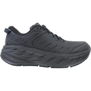 Men's Hoka Bondi SR Black Leather